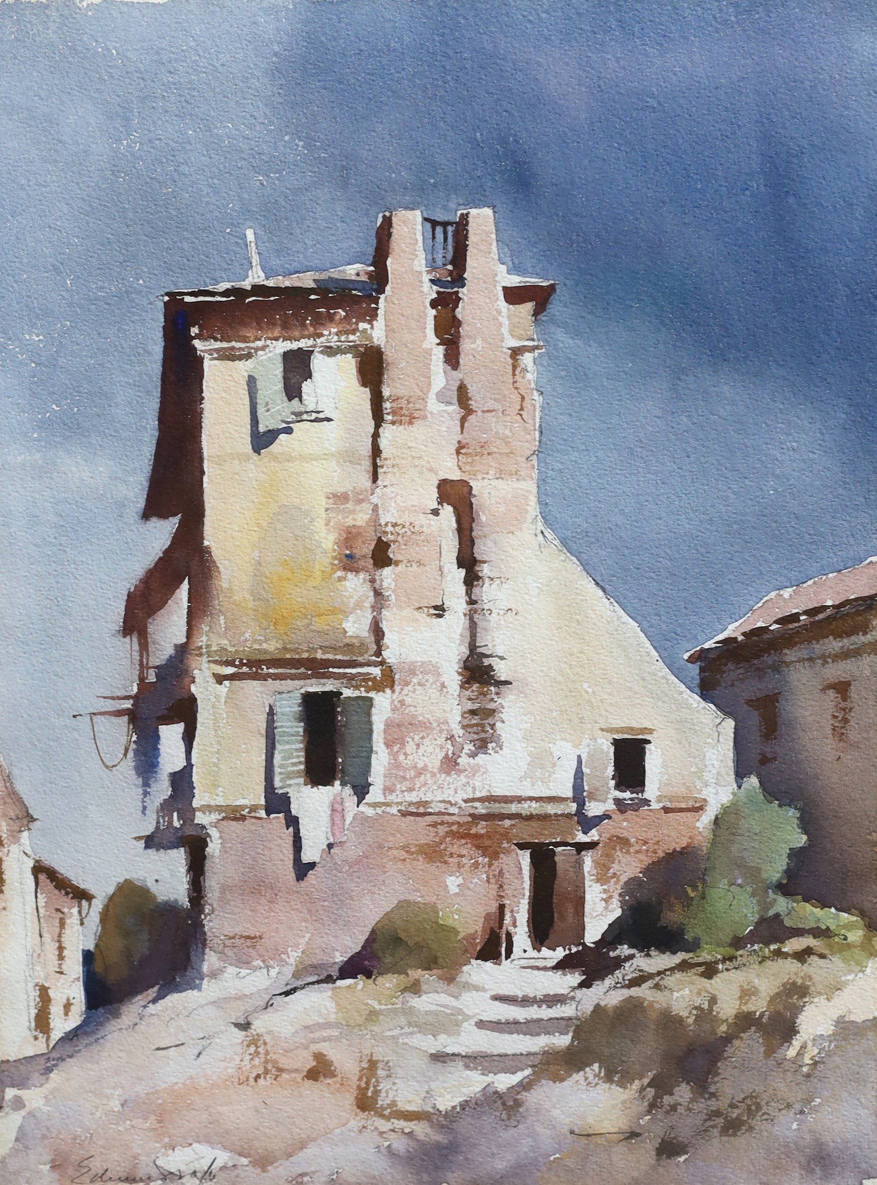 Edward Brian Seago R.B.A., R.W.S. (1910-1974), 'The Old House, Athens', watercolour, 36.5 x 27.5cm